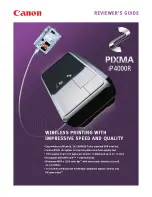 Предварительный просмотр 1 страницы Canon PIXMA iP4000R Series Reviewer'S Manual