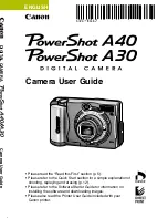 Canon PowerShot A40 User Manual preview