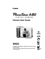 Canon POWERSHOT A80 - Digital Camera - 4.0... User Manual предпросмотр