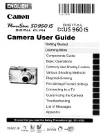 Canon PowerShot SD950 IS Digital ELPH User Manual preview