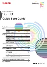 Canon S830D Quick Start Manual preview