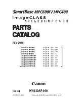 Canon SmartBase MPC400 Parts Catalog preview