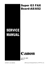 Предварительный просмотр 1 страницы Canon Super G3 FAX Board-AS Service Manual