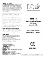 D-D The Aquarium Solution TDS-3 User Manual preview
