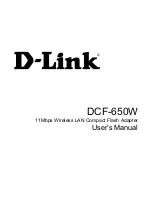 D-Link DCF-650W - Air Wireless CompactFlash Cf 802.11B... User Manual preview