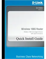 D-Link DI-724GU - Wireless 108G QoS Gigabit Office... Quick Install Manual preview