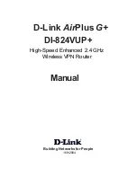 Preview for 1 page of D-Link DI-824VUP+ 2.4GHz Wireless VPN Router and Print... Manual