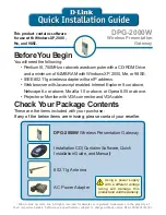 Preview for 1 page of D-Link DPG-2000W - AirPlus G Wireless Presentation... Quick Installation Manual