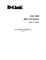 D-Link DSL-100D - 8 Mbps DSL Modem User Manual preview