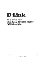 D-Link DSN-3200 - xStack Storage Area Network Array Hard... Release Notes preview