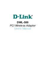 D-Link DWL-500 - 11Mb Wireless LAN PCI Network Card User Manual preview