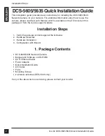 Preview for 2 page of D-Link SECURICAM DCS-5605 Quick Installation Manual