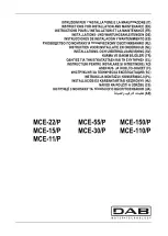 DAB PUMPS MCE-22/P Instruction For Installation And Maintenance preview