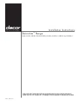 Dacor DR30DH Installation Instructions Manual preview
