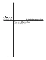 Dacor DTT48M876 Series Installation Instructions Manual preview