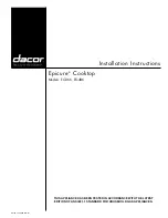 Dacor EG366SCH Installation Instructions Manual предпросмотр