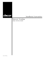 Preview for 1 page of Dacor Epicure ESG366SBK Installation Instructions Manual