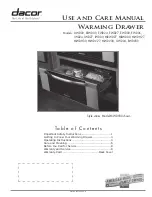 Dacor ERWD30 Use And Care Manual preview
