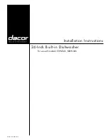 Dacor Millennia EDW24 Installation Instructions Manual preview