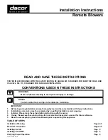 Dacor REMP3 Instructions Manual preview