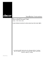 Preview for 1 page of Dacor RV30 Installation Instructions Manual