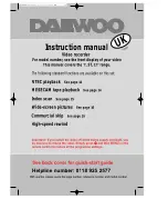 Daewoo CT Series Instruction Manual preview