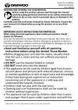 Preview for 2 page of Daewoo Dreamz HEA1931 User Manual