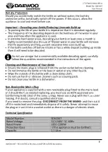 Preview for 8 page of Daewoo Essentials SDA1567 User Manual