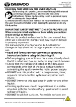 Preview for 2 page of Daewoo SDA1572 User Manual