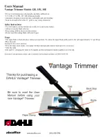 Dahle Vantage 12E User Manual preview