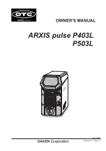 Daihen OTC ARXIS pulse P403L Owner'S Manual preview