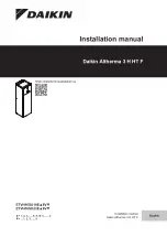 Daikin Altherma 3 H HT F ETVH16SU18E 6V Series Installation Manual предпросмотр