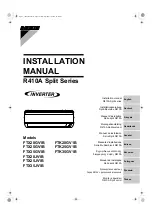 Preview for 1 page of Daikin FTX20GV1B Installation Manual