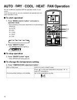 Preview for 11 page of Daikin FTXS09DVJU Operation Manual