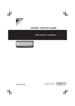 Daikin FTXTA30A2V1BW Installer'S Reference Manual preview