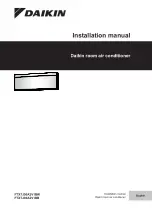 Preview for 1 page of Daikin FTXTJ30A2V1BW Installation Manual