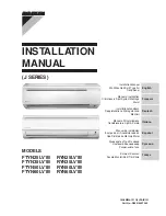 Daikin FTYN25LV1B Installation Manual preview