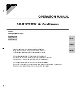 Preview for 1 page of Daikin SkyAir FHQ18PVJU Operation Manual