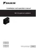 Preview for 1 page of Daikin VRV 5-S Series Installation And Operation Manual