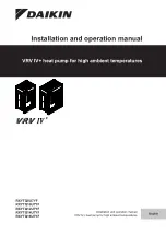 Daikin VRV IV+ Series Installation And Operation Manual preview