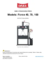 Dake FORCE 40 Instructional Manual preview