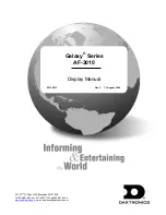 Daktronics Galaxy Series Display Manual preview