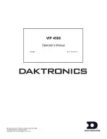 Daktronics VIP 4500 Operator'S Manual предпросмотр