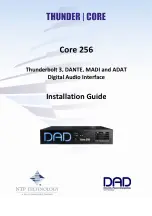 Preview for 1 page of DAN NTP TECHNOLOGY DAD Thunder Core 256 Installation Manual