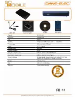 Preview for 2 page of DANE-ELEC SO MOBILE Datasheet