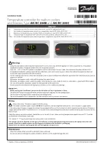 Предварительный просмотр 1 страницы Danfoss Optyma AK-RC 204B Installation Manual