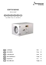 Dantherm cdp 75 Service Manual preview