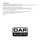 Предварительный просмотр 2 страницы DAPAudio EQ-2231 Manual