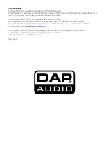 Предварительный просмотр 2 страницы DAPAudio X-15A Quick Start Manual