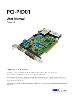 Preview for 1 page of DAQ system PCI-PID01 User Manual